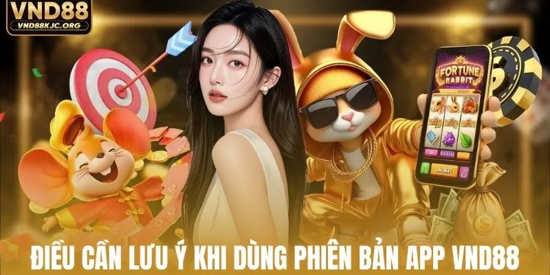 Lưu ý khi cài phiên bản app VND88 cho di động